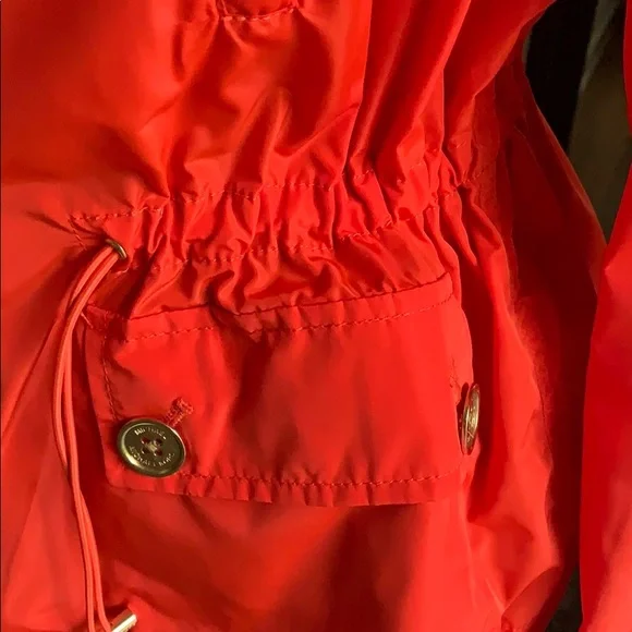 New Michael Kors Hooded Orange anorak‎ rain coat
